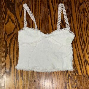 White Lace Cropped Tank Top edikted size XS